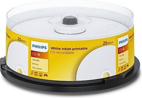 CD-R Philips 80Min 700MB 52x IW SP (25) 25 Stuk
