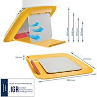 Laptopstandaard Leitz Ergo Cosy geel 1 Stuk-3