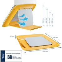 Laptopstandaard Leitz Ergo Cosy geel 1 Stuk-3