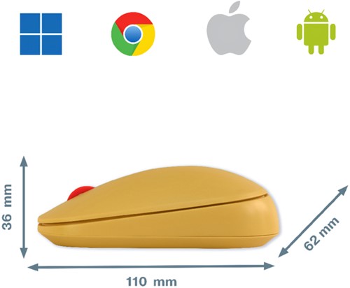 Draadloos muis Leitz Cosy geel 1 Stuk-1