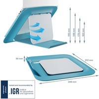 Laptopstandaard Leitz Ergo Cosy blauw 1 Stuk-2