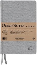 Notitieboek Aurora Ocean A5 192blz lijn 80gr grijs 1 Stuk
