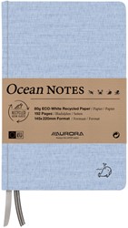 Notitieboek Aurora Ocean A5 192blz lijn 80gr blauw 1 Stuk