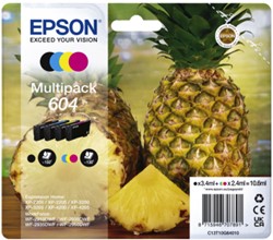 Inktcartridge Epson 604 T10G64 zwart + 3 kleuren 4 Stuk