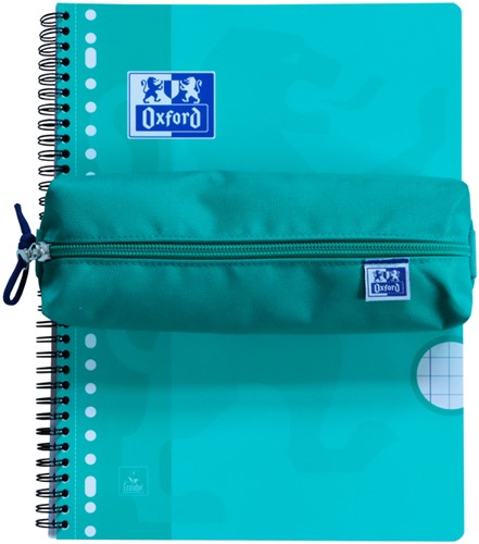 Pennenetui Oxford rechthoek turquoise 1 Stuk-3