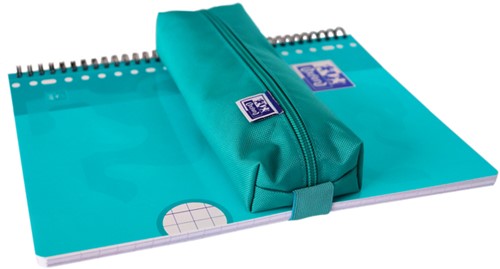 Pennenetui Oxford rechthoek turquoise 1 Stuk-1
