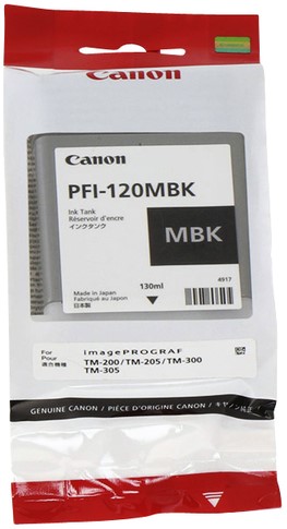 Inktcartridge Canon PFI-120 mat zwart 1 Stuk