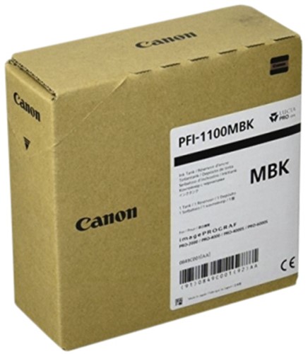 Inktcartridge Canon PFI-1100 mat zwart 1 Stuk