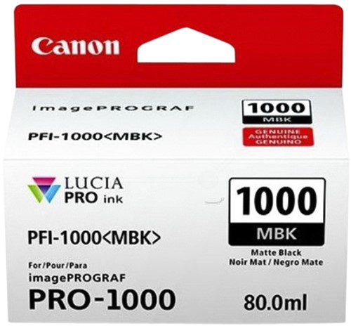 Inktcartridge Canon PFI-1000 mat zwart 1 Stuk