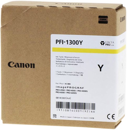 Inktcartridge Canon PFI-1300 geel 1 Stuk