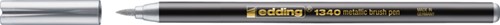 Brushpen edding 1340 metallic zilver 1 Stuk