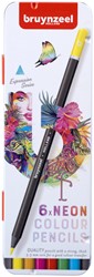 Kleurpotlood Bruynzeel Expression blik 6st neon 6 Stuk