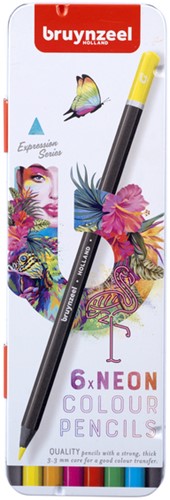 Kleurpotlood Bruynzeel Expression blik 6st neon 6 Stuk