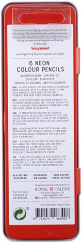 Kleurpotlood Bruynzeel Expression blik 6st neon 6 Stuk-3