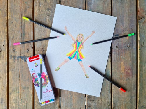 Kleurpotlood Bruynzeel Expression blik 6st neon 6 Stuk-1