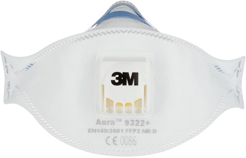 Stofmasker 3M Aura 9322+ FFP2 ventiel 5st 5 Stuk-1