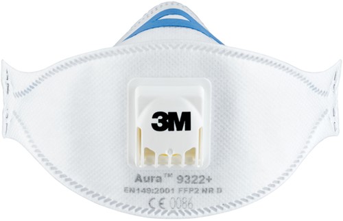 Stofmasker 3M Aura 9322 FFP2  ventiel 2st 2 Stuk-3
