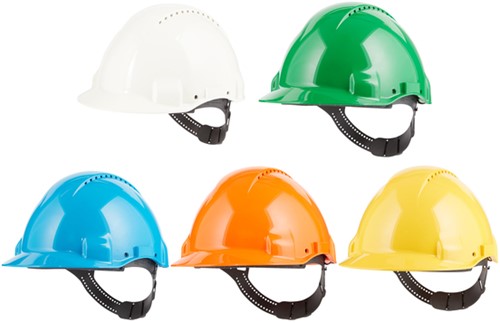 Veiligheidshelm 3M 53-62cm pinverstelling geel 1 Stuk-1