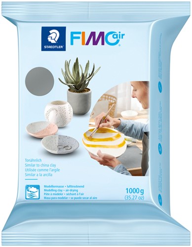 Boetseerklei Staedtler Fimo air 1kg grijs 1 Stuk