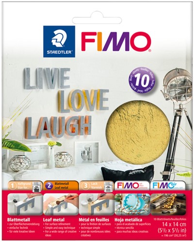 Bladmetaal Staedtler Fimo 10v goud 10 Stuk