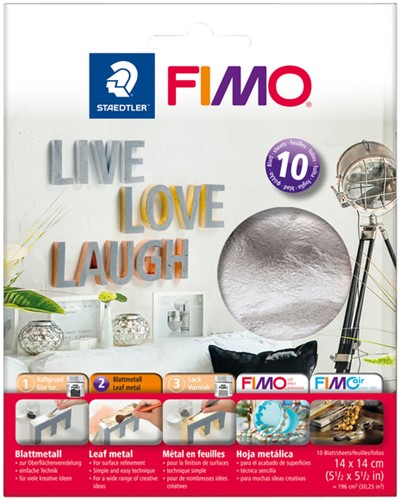 Bladmetaal Staedtler Fimo 10v zilver 10 Stuk