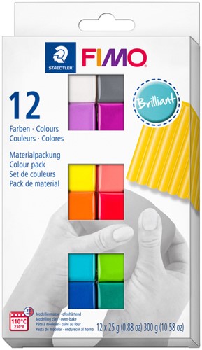 Klei Fimo Staedtler soft colourpack 12 brillantcol 12 Stuk