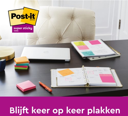 Memoblok Post-it 655 Super Sticky 76x127mm ngl 12 Stuk-3