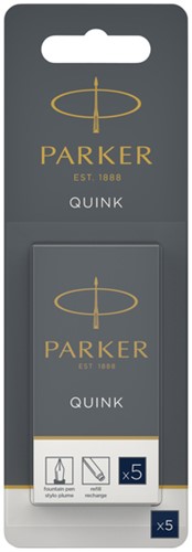 Inktpatroon Parker Quink blauwzwart 5 Stuk