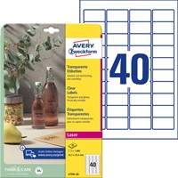 Etiket Avery L7781-25 45.7x25.4 transparant 1000st 25 Vel-2