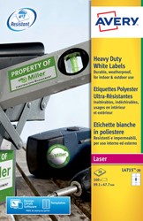 Etiket Avery L4715-20 99.1x67.7mm wit 160stuks 20 Vel