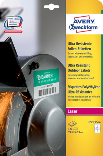 Etiket Avery L7913-10 99.1x42.3 polyester wt 120st 10 Vel
