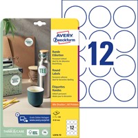 Etiket Avery L3416-10 rond 60mm wit 120stuks 10 Vel-2