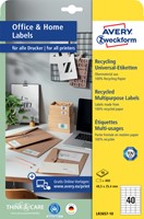Etiket Avery LR3657-10 48.5x25.4 recycle wit 400st 10 Vel
