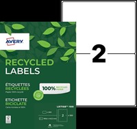 Etiket Avery LR7168 199.6x143.5 recycled wt 200st 100 Vel-2