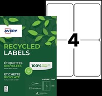 Etiket Avery LR7169-100 99.1x139 recycled wt 400st 100 Vel-2