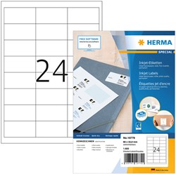 Etiket HERMA 10779 66x33.8mm wit 1920stuks 80 Vel