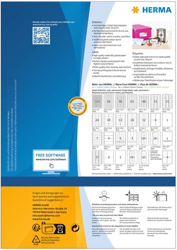 Etiket HERMA 10778 38.1x21.2mm wit 5200st 80 Vel-2