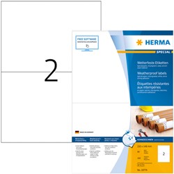 Etiket HERMA 10774 210x148mm weerbestendig wit 80 Vel