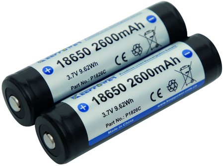 Accu 18650-26h pcb beschermd 2600mah 3.7v 2 Stuk