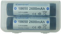 Accu 18650-26h pcb beschermd 2600mah 3.7v 2 Stuk-2