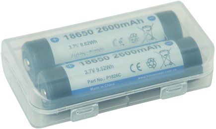 Accu 18650-26h pcb beschermd 2600mah 3.7v 2 Stuk-3