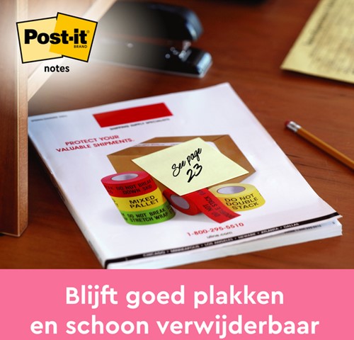 Memoblok Post-it Z-Note R330 76x76mm canary yellow 12 Stuk-1
