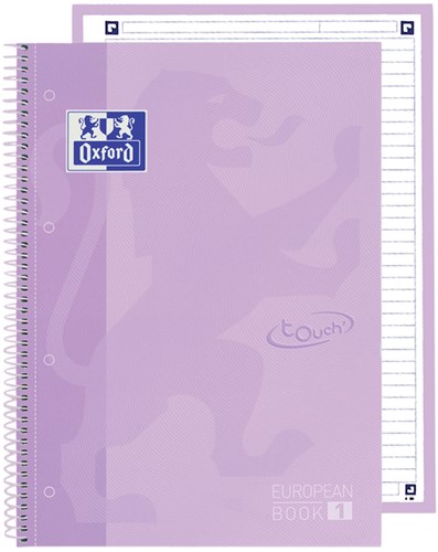 Notitieboek Oxf touch europeanb A4+ lijn 160p pps 1 Stuk-2
