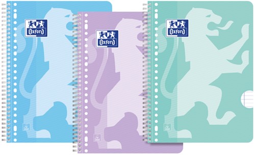 Collegeblk Oxf School A4+ ln 23gaats 160pag pastel 3 Stuk