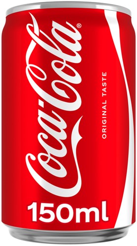 Frisdrank Coca Cola Regular blik 150ml 150 Milliliter