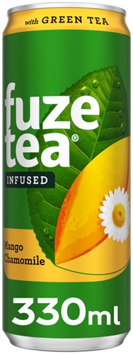 Frisdrank Fuze Tea Green mango chamom blik 330ml 330 Milliliter-2
