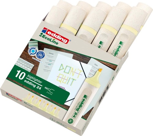 Markeerstift edding 24 Eco 2-5mm pastel geel 1 Stuk-3
