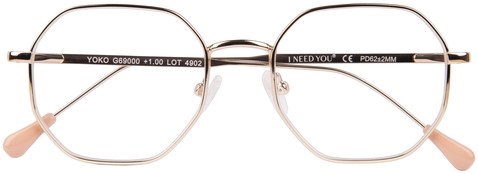 Leesbril I Need You +2.50dpt Yoko goud 1 Stuk
