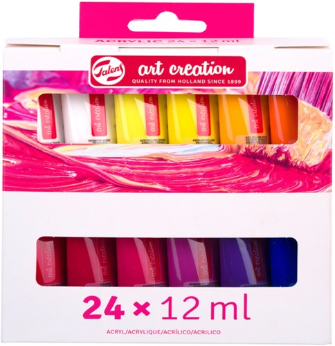 Acrylverf TAC 12ml set 24 kleuren 24 Stuk