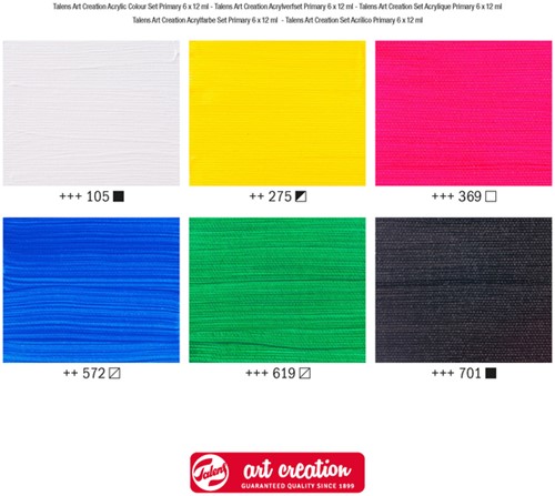 Acrylverf Talens Art Creation 12ml 6st Primary ass 6 Stuk-2